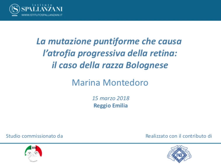 L'atrofia progressiva della retina nel bolognese